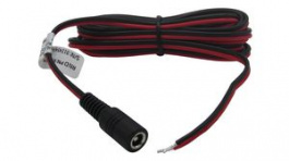 RND 205-01269, DC Connection Cable, 2.5x5.5x9.5mm Socket, Straight, 2m, RND Connect