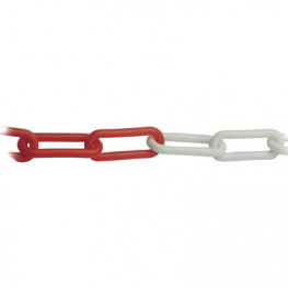 T0120993007, Plastic chain, red/white 6.0 mm, Campbell