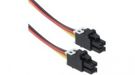 45133-0410, UltraFit Cable Assembly, 4 Poles, Black, 1m, Molex