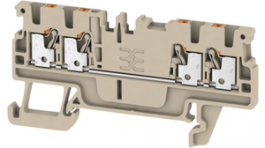 1552690000, A4C 1.5 terminal block a push-in, 0.5...1.5 mm2 500 vac 17.5 a dark beige, Weidmuller