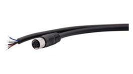 RND 205-01151, M8 Cable Connector, 5m, Straight, Socket, 6 Poles, A-Coded, Solder, RND Connect