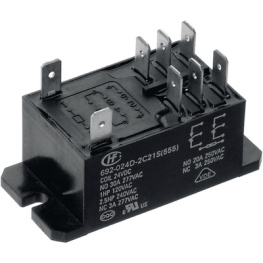 HF92F/024D-2C21S, Industrial controller, 2 changeover contacts 24 VDC 1700 mW, HONGFA