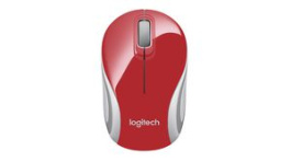 910-002732, Wireless Mini Mouse M187 1000dpi Optical Red / White, Logitech