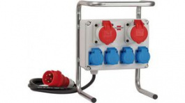 1153750, Outlet Strip 6 CEE Connector/Schuko Type F Grey CEE Plug, Brennenstuhl