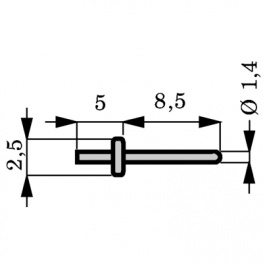 1365b.61 [100 шт], Wire-wrap pins PU=100 ST, Vogt AG