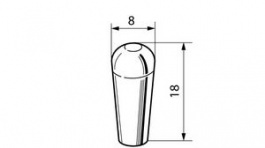 AT406B, Switch Cap 18 mm 8 mm, NKK Switches (NIKKAI, Nihon)