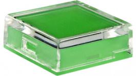 AT3076JF, Cap, flat, green, 15 x 15 x 5.6 mm, NKK Switches (NIKKAI, Nihon)