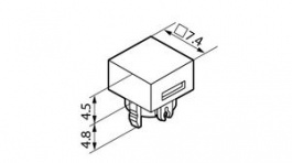 AT4035C, Switch Cap 7.4 mm 7.4 mm 4.5 mm, NKK Switches (NIKKAI, Nihon)