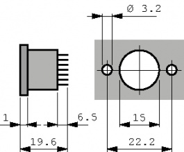 MAB 3 S, Appliance socket 3 Poles, Hirschmann