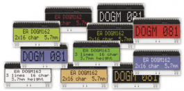 EA DOGM162B-A, Dot matrix LCD display 5.57 mm 2 x 16, Electronic Assembly