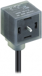 VAD 1A-1-3-226/5 M, Valve connector + cable Valve connector A Socket open 5 m, Lumberg Automation (Belden brand)
