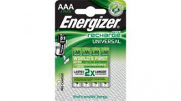 E301375700 [4 шт], NiMH Rechargeable Battery HR03/AAA AAA 1.2 V 500 mAh, Energizer