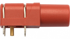 SWEB 8094 AU / RT, Angled Safety Socket diam. 4 mm red CAT III N/, Schutzinger