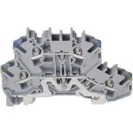 2002-2227, Two-tier terminal PE/L grey 0.25...2.5 mm2, Wago