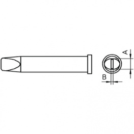 XT D, Soldering tip Chisel shaped 4.6 mm, Weller