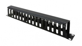26.99.0306, Cable Management Panel for 19" Cabinets, 40 x 80mm, Metal, Black, Value