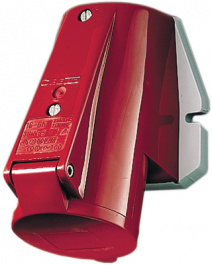 CEE wall sockets red 16 A/400 VAC, CEE wall sockets red 16 A/400 VAC, Mennekes