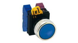 YW4B-A1S, Pushbutton Switch Actuator, Metal, Blue, Latching Function, IDEC