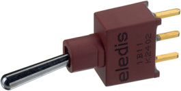 1B11-NF4PCAE, Miniature Toggle Switch, On-On, Soldering Pins, Straight, Eledis