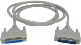RND 765-00033, D-Sub Cable 25-Pin Male-Female 1.8 m Grey, RND Connect