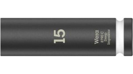 05004832001, Deep Hex Socket, 15mm, 1/2", Wera Tools