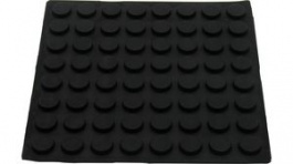 RND 455-00570, Rubber Feet&nbsp;&nbsp;diam. 10.8 mm x 3.2 mm Black, RND Components