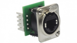 RJX8FD5I, XLR panel socket 8 XLRnet IDC Insulation Displacement Connectors Black, Amphenol