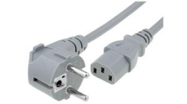 RND 465-00923, Mains Cable Type F (CEE 7/7) - IEC 60320 C13 5m White, RND Connect