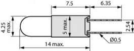 KH 4-240-035D, Incandescent Lamp Bi-Pin (T11/4) 24 VAC/VDC 35 mA, KH Lamp