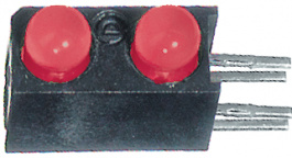 553-0111F, PCB LED 3 mm round Red/Red standard, Dialight