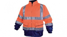 PHVE2OMXG, High Visibility Work Jacket Size XL Flourescent Orange, Delta Plus