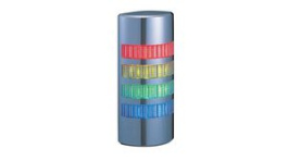 WE-402-RYGB, Stacking Beacon, Wall Mount, Red/Orange/Green/Blue, WE, 24VAC/DC, Chrome, PATLITE