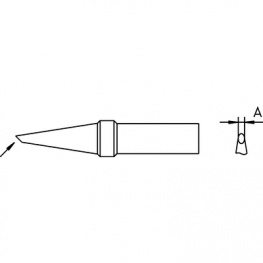 ET-CC, Soldering tip Round shape beveled 3.2 mm, Weller