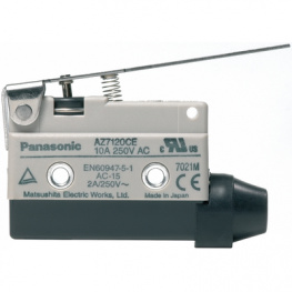 AZ7120CEJ, Limit switch AZ7 10 A Plunger Limit switch, hinge lever 1 change-over (CO), Panasonic