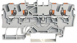 2201-1401, Feedthru Terminal, Cage Clamp, 4 Poles, 0.25 ... 2.5mm\x1a, Wago