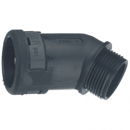 BVAV-M406GT, Conduit fittingNW36 M40 x 1.5 Black 45°, PMA AG (Cable protection)