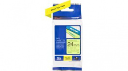 TZE-C51, Genuine Labelling Tape Cassette 24 mm Black on Yellow 5 m, Brother