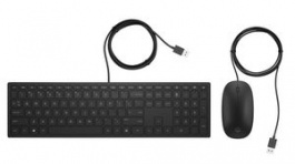 4CE97AA#ABD, Wired Keyboard and Mouse 400 DE Germany/QWERTZ USB Black, HP