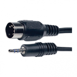 AC42-1,5M/BK-R, Audio cable stereo DIN 5pin - jack 1.5 m Black, Maxxtro