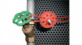225203, Pro-Lock with Cable;Red;Polypropylene / Stainless Steel, Brady