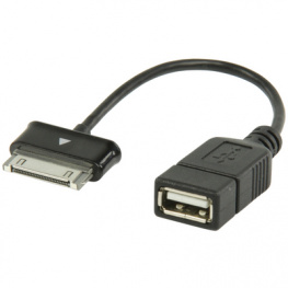 VLMP39205B0.20, Адаптер USB 2.0 - Samsung 30-pin OTG USB 2.0 розетка - Samsung 30-pin M розетка – штекер, Valueline