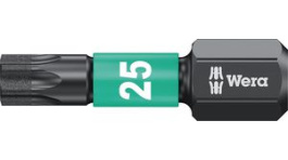 05057625001, Насадка; Torx®; TX25; Длина: 25мм; Монтаж: 1/4" (D6,3мм), Wera Tools
