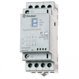 22.34.0.230.4340, Реле: установочное; 4PST-NO; Uобмотки:230ВAC; Uобмотки:230ВDC, FINDER