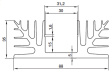 KL-135/75/3/SW Радиатор: штампованный; U; TO3; черный; L: 75мм; W: 88мм; H: 35мм