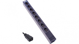 RND 465-00220, PDU 19^, 8 x Type T23, Black, Plug C20 (IEC), RND Connect