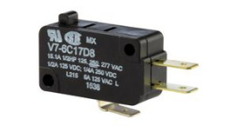 V7-6C17D8, Микропереключатель SNAP ACTION; без рычага; SPDT; 15,1A/250ВAC, Honeywell