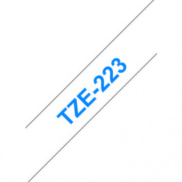 TZE-223, Этикеточная лента 9 mm синий на белом, Brother