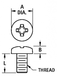 9904, Винт; UNC6-32x9,5; Головка: цилиндрическая; Шлиц: Phillips; PH2, Keystone
