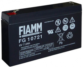FG10721, Lead-Acid Battery, 6 V 7.2 Ah, FIAMM