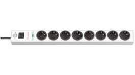 1150610328, Outlet Strip 8 Schuko Type F White CEE 7/4, Brennenstuhl